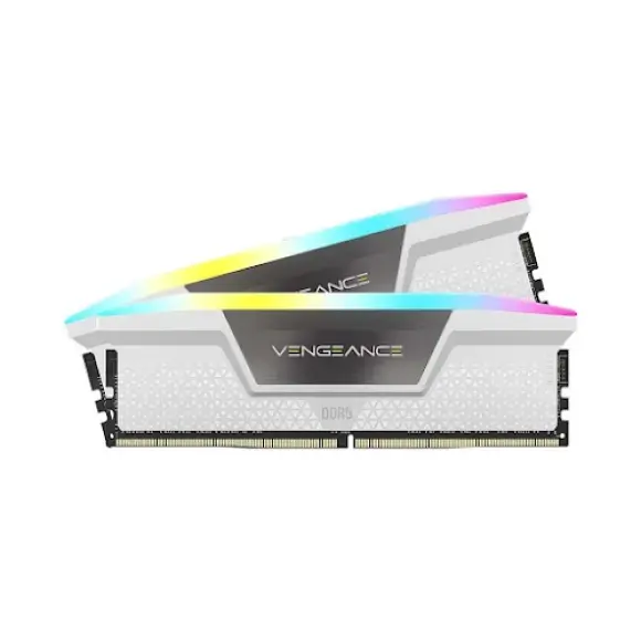 RAM -desktop -Corsair -DDR5,5600MHz- 64GB 2x32GB -DIMM,VENGEANCE- RGB -DDR5 -White -Heatspreader,RGB -LED,1